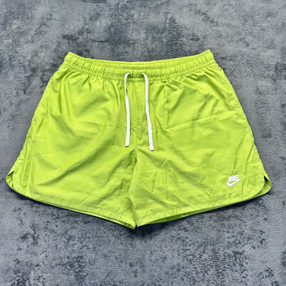 Nike Mens Sportswear Woven Flow Shorts Mens XL Lime Green Mesh Lined DM6829-332